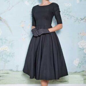 Stop Staring! October Swing Dress in Black 1X (14)